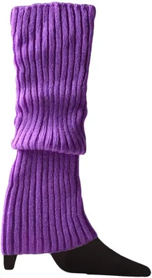 Productafbeelding van Gebreide Dames Beenwarmers - Winter Katoen Knielange Sokken Zonder Voeten - Licht Paars - One Size