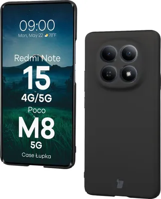 Produktbild von Handyhülle für Xiaomi Redmi Note 15 4G/5G / POCO M8 5G, Bizon Case Lupka, Schwarz