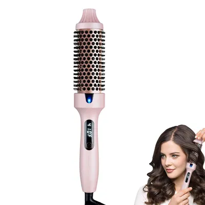 Produktbild von Lockenstäbe, Hairstyler, 1,5 Zoll, negativ ionisch beheizte Thermo-Rundbürste für den Blowout-Look, Locken, Volumen und Glätteisen, 10 Temperaturen