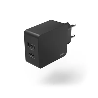 Immagine prodotto di Hama Schnellladegerät, 1x USB-C, 1x USB-A, PD, 30 W, 20 Stück im Display