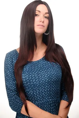Produktbild von WIG ME UP Perücke Schwarzbraun-Mahagonibraun-Mix Mittelscheitel 3217-2T33