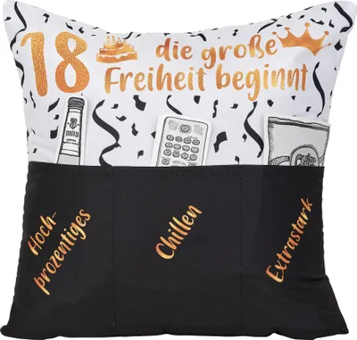 Produktbild von HERGO Sofahelden Kissen "18ter Geburtstag"