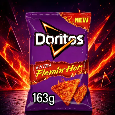 Produktbild von Doritos Extra Flamin' Hot 163g (UK)