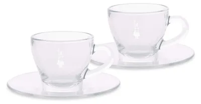 Produktbild von DCRAST0007  Set aus 2 Cappuccinotassen mit Untertassen, Glas
