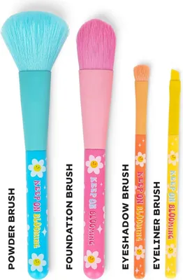 Produktbild von LEGAMI 4 teiliges Make up Pinsel Set BLUMEN Puder Pinsel Lidschatten Pinsel