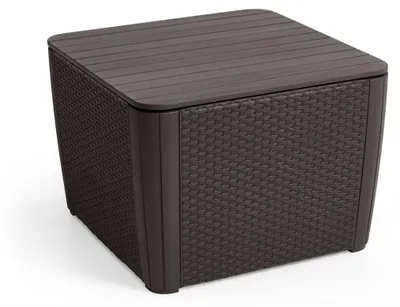 Image de Table de jardin résistante aux intempéries avec espace de rangement