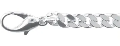 Produktbild von Collier Silber 925/-, Flachpanzer 60cm
