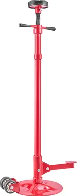 Obrázok produktu pre Podporný stojan SucceBuy 1 t s kolieskami, výškovo nastaviteľný (1320–2033 mm), stojan na zdvihák s otočnou rukoväťou a pedálom, ideálny na stabilizáciu častí vozidla pri opravách