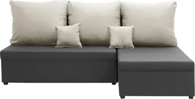 Produktbild von Ecksofa mit Schlaffunktion BODO - Grau/Creme