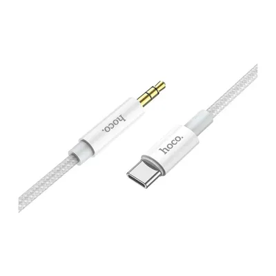 Zdjęcie produktu dla HOCO Kabel AUX Jack 3,5 mm na typ C UPA19 1 m srebrny