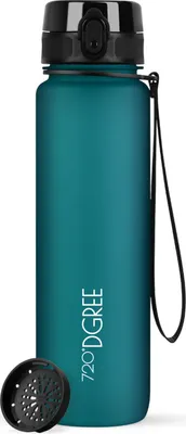 Produktbild von 720°DGREE Trinkflasche uberBottle softTouch mit Sieb smaragd green 1l