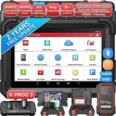 Image de LAUNCH X431 IMMO Elite Outil de Programmation de clés, Diagnostic Auto OBDII Scanner 39 Service de Réinitialisation en français