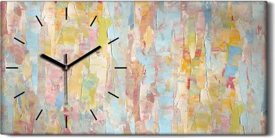 Produktbild von Küche Wohnzimmer Wand Leinwand Uhr Geräuschlos 60x30 Malerei Abstrakte Kunst - schwarze Hände
