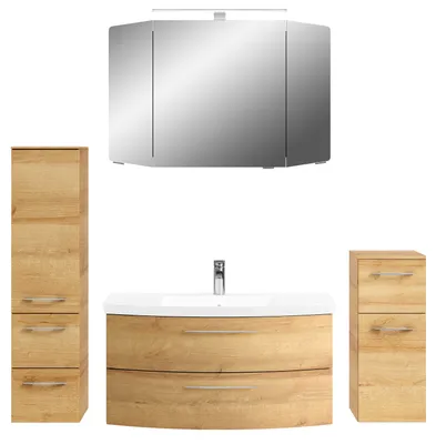 Produktbild von Pelipal Cassca Sprint Badmöbel-Set mit Spiegelschrank und Mineralmarmor-Waschtisch
