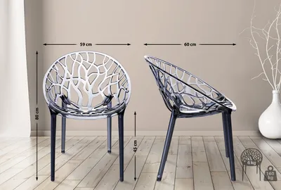 Produktbild von CLP Wetterbeständiger Stapelstuhl Crystal aus Kunststoff,grau