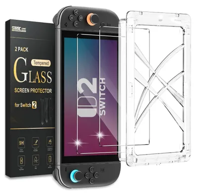 Image de INF Switch2 Protection écran en verre trempé avec cadre [Lot de 2]
