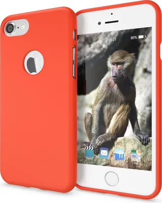 Image de Apple iPhone 7 Coque de téléphone portable par NALIA, Slim Silikon Neon Case Mince Phone Cover Orange
