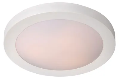 Produktbild von Badlampe E27 IP44 D: 27 cm Weiß rund Modern Badleuchte