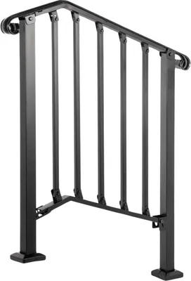 Obrázek produktu pro Schodišťové madlo pro 2–3 schody – Balustrade – ocel – 37 cm – s úchyty – kované železo – vnitřní i venkovní použití