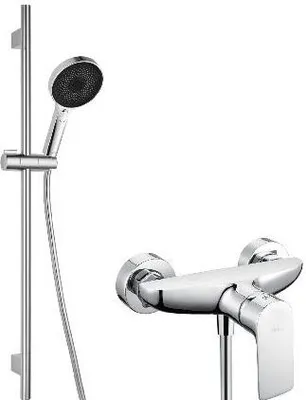 Zdjęcie produktu dla kielle Vega – zestaw prysznicowy z baterią, drążkiem, wężem i słuchawką prysznicową, chrom 20618SN10