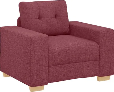 Zdjęcie produktu dla vidaXL Fotel sofa bordowy 100x78x80 cm Tkanina