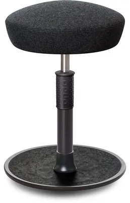 Produktbild von Sitz- Stehhocker Free Regular Hutsitz kvadrat Divina Anthrazit schw. /schw..