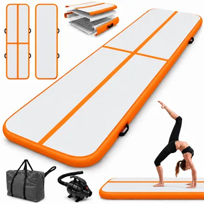 Obrázok produktu pre GYMNASTICKÁ PODLOŽKA AIRTRACK, SKLADACIA, 500x100x10 cm, ORANŽOVÁ