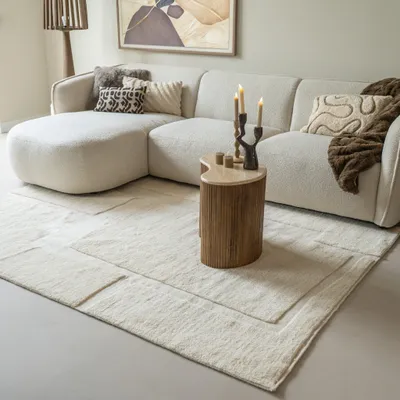 Produktbild von Volero - Wollteppich - Judith Pebble Creme - 230x330cm - Wohnzimmer, Schlafzimmer - Modern, Skandinavisch