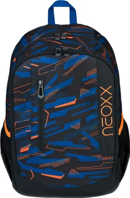 Produktbild von neoxx Schulrucksack mit Laptopfach Flow School Backpack Streetlight Runner blau