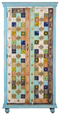 Holz-Kast mit 2 Türen, 100x45x195 cm, verschiedene Farben