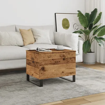 Zdjęcie produktu dla Maison Exclusive – stolik kawowy imitujący stare drewno 60 x 44,5 x 45 cm Materiał drewnopochodny