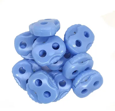 Produktbild von 10 Kordelstopper mit zwei Löchern 20x20mm, Durchzug 5mm - 35 Farben