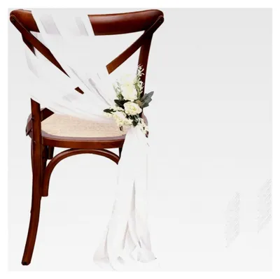 Produktbild von 12 Stück grüne Chiffon-Stuhlschärpen 17 x 275 cm für Hochzeiten, Stuhlhussen, Dekorationen, Partys und Veranstaltungen
