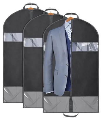 Immagine prodotto di Set di 3 copriabiti, dimensioni 100x60 cm, con cerniera, ideali per abiti e cappotti