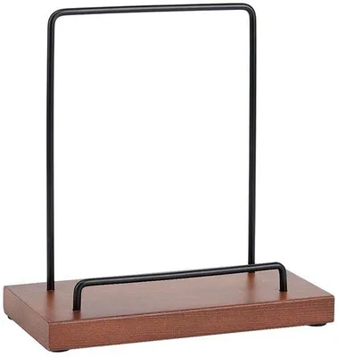Produktbild von Holz-Displayregal Organizer für Vinyl-Schallplatten - für LPs/CDs - bis 10 Schallplatten - braun Design - Plattenregal
