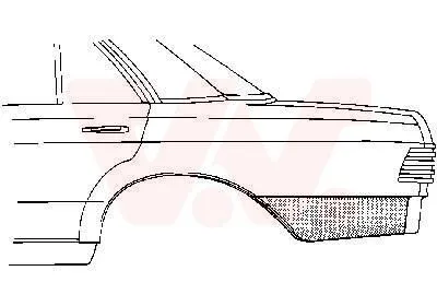 Immagine prodotto di VAN WEZEL Pannello laterale posteriore sinistro per MERCEDES-BENZ 123