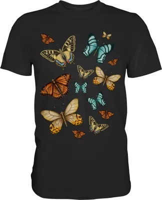 Produktbild von Natur Schmetterlinge T-Shirt – Black / L