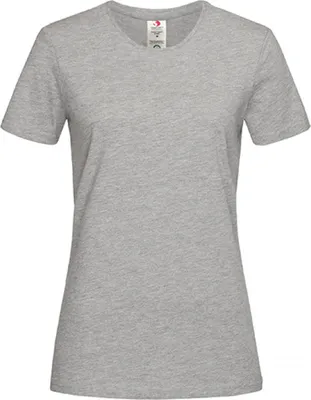 Produktbild von Stedman ST2620 | Damen Classic-T Organic Crew Neck, 100% OCS- - Farbe: Grey Heather - Größe: L