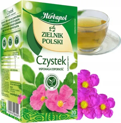 Produktbild von Herbapol Cistus Tee 20 Teebeutel - Zistrosentee im Beutel - Incanus Kräutertee