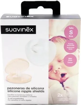 Obrázek produktu pro Silikonový chránič bradavek Suavinex, velikost S, 2 kusy