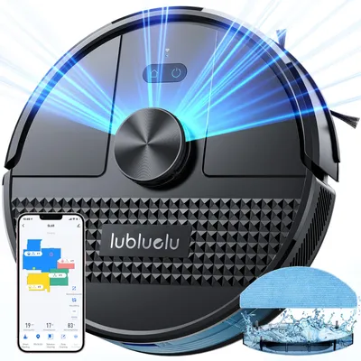Produktbild von Lubluelu SL68 Saugroboter mit Wischfunktion 3in1, 4500Pa, LiDAR-Lasernavigation, Teppich-Boost, App, 55dB, Intelligente Routenplanung 120MIn