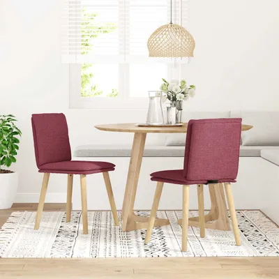 Immagine prodotto di Sedie da Pranzo 2 pz Rosso Vino in Tessuto