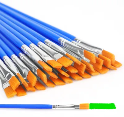 Productafbeelding van Set van 30 platte penselen voor acrylverf en aquarel