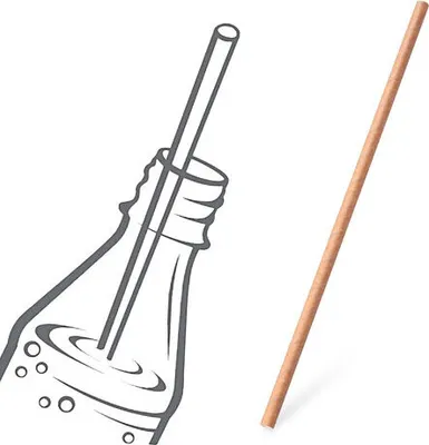Produktbild von 500x Papiertrinkhalme JUMBO natur 280 mm für Flaschenkonsum Ø 8 mm