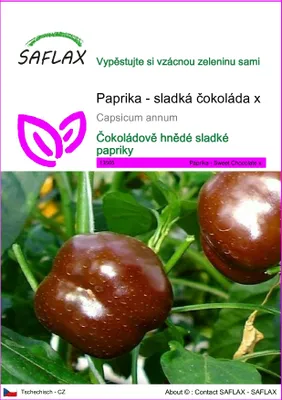 Obrázek produktu pro SAFLAX - Paprika - sladká čokoláda x - Capsicum annum - 10 Semena