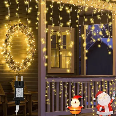 Guirlande Lumineuse étoiles 6,05 M - 40 LED Blanc Chaud, Minuterie 6h/18h - Pour Noël, Chambre, Jardin - Piles AA (non Incluses)