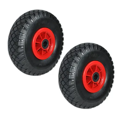 Produktbild von Sackkarrenrad Ersatzrad 3.00-4 PolyurethanVollgummi Reifen Gummirad pannensicher 2 Stück A-75mm