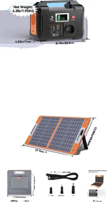 Zdjęcie produktu dla Przenośna stacja zasilania, pojemność 151 Wh, wyjście 200 W AC, panel E200 i 60 W