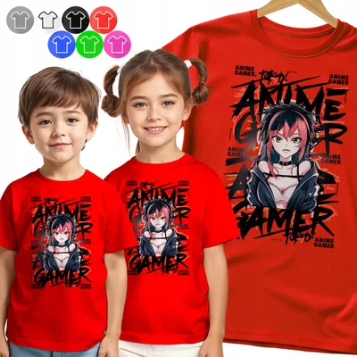 Zdjęcie produktu dla Koszulka Dziecięca T-Shirt - Gamer Girl Anime Napis Dla Dziewczynki - Xs