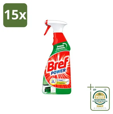 Produktbild von 15 x Bref Power Küchenreiniger - Spray - Fettlöser - 750 ml - Vorratspackung - 15 Stücke